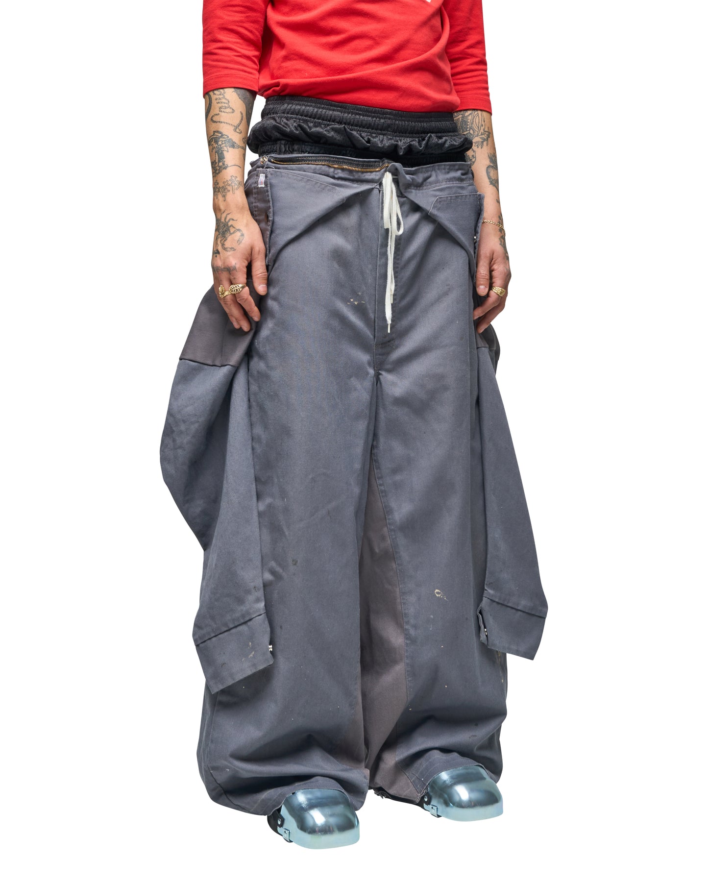 GREY COVERALL PANT