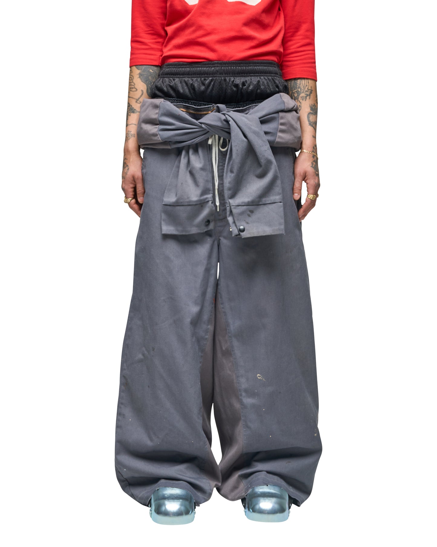 GREY COVERALL PANT