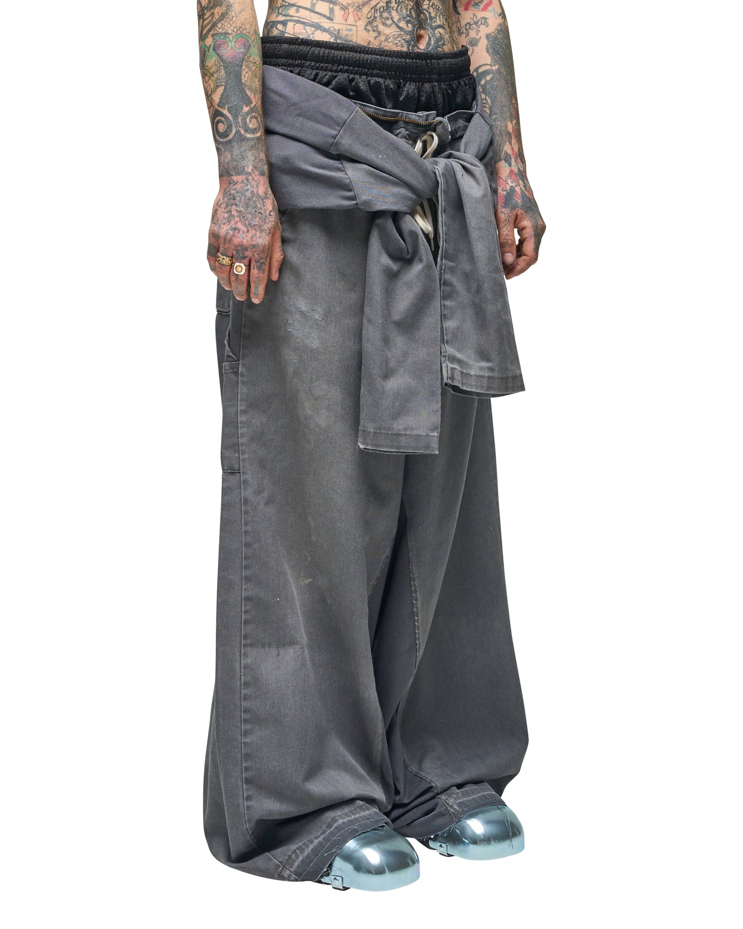 GREY COVERALL PANT