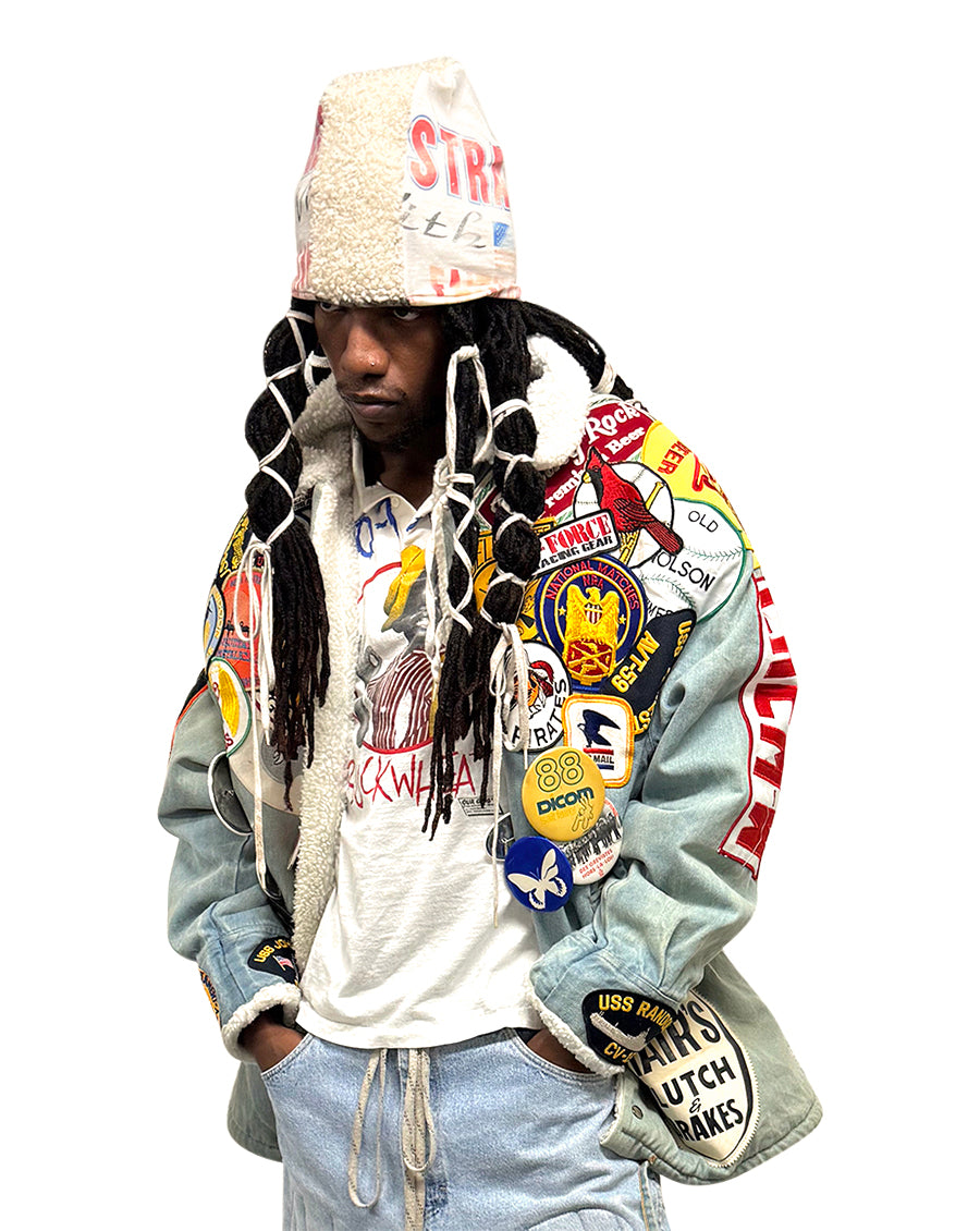 001 SOUVENIR FLESH SHERPA COAT