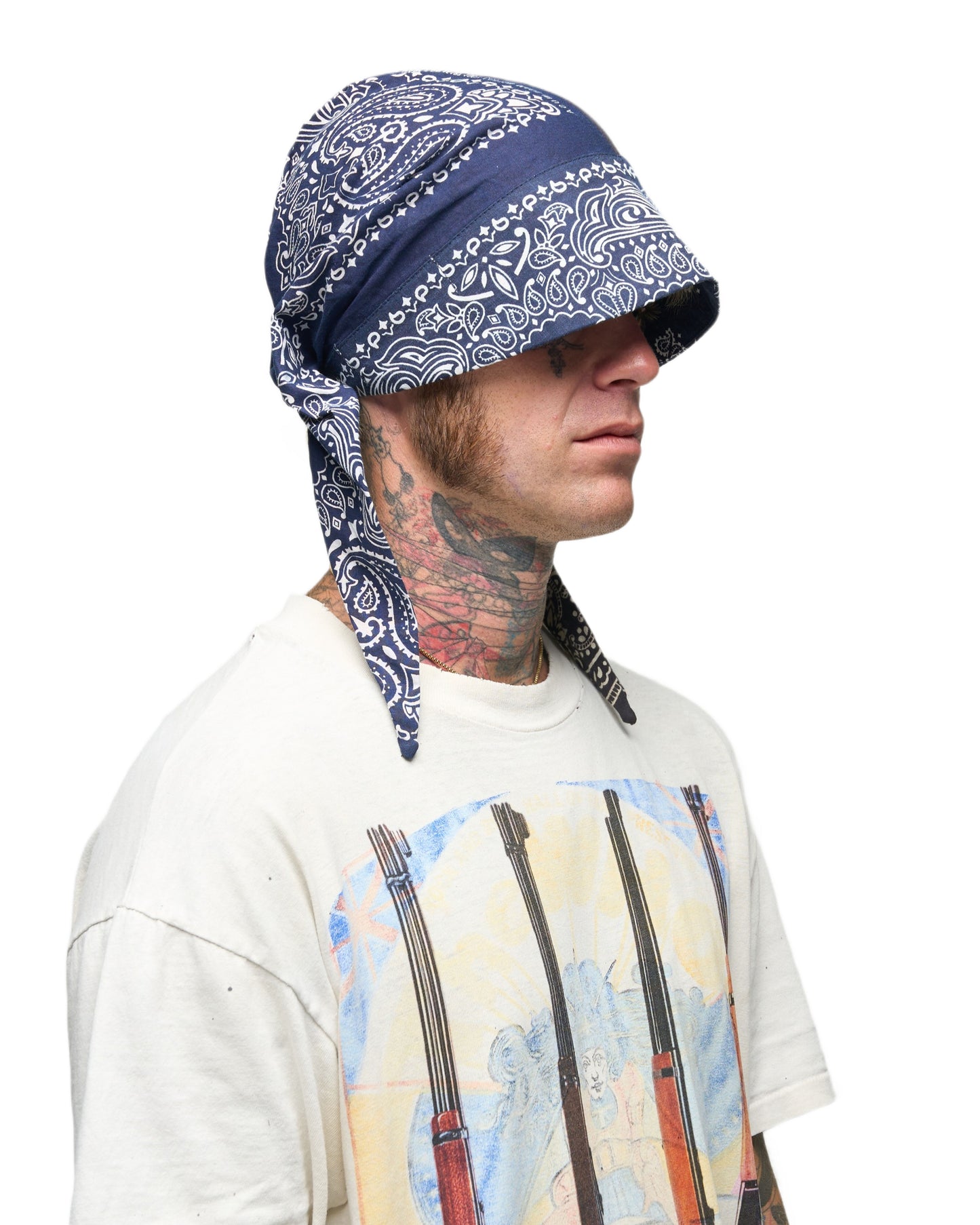 001 BANDANA CAP NVY/BLK