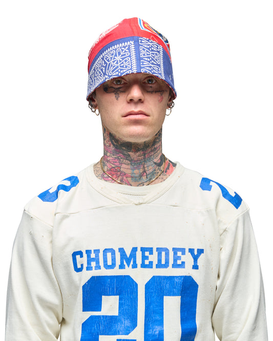 BANDANA CAP RED/NAVY 01