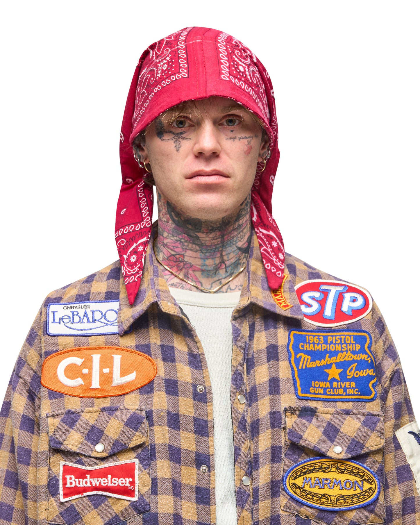 001 BANDANA CAP RED