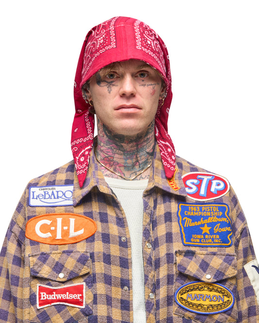 001 BANDANA CAP RED