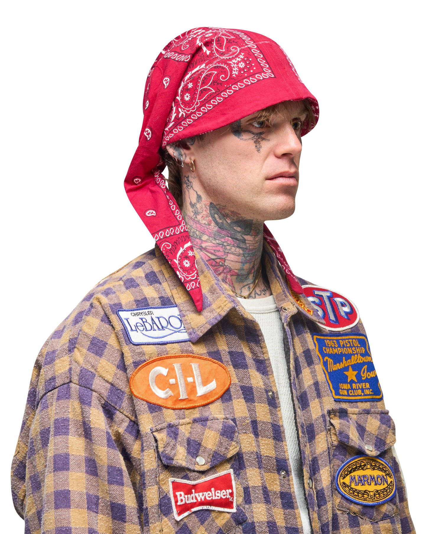 001 BANDANA CAP RED