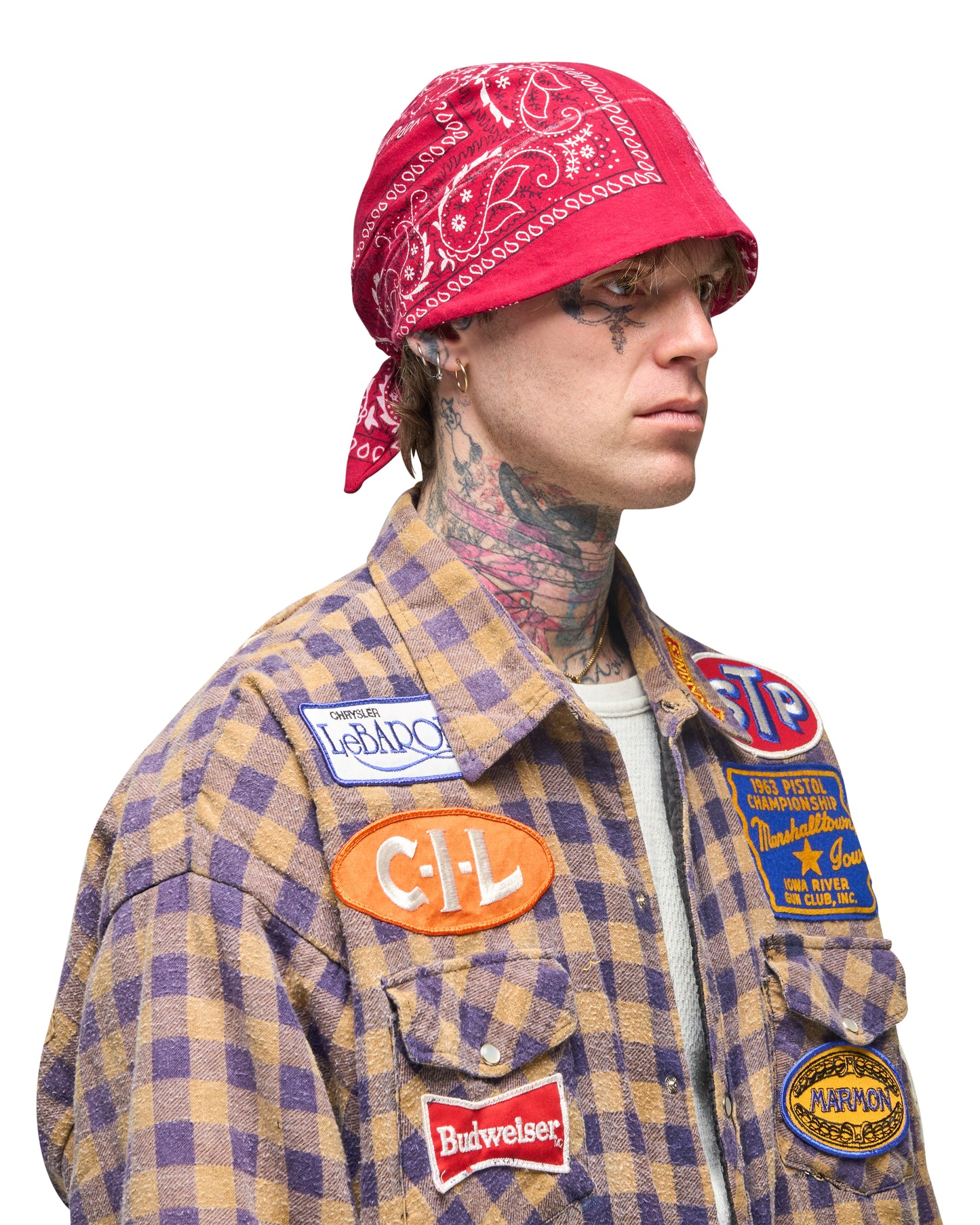 001 BANDANA CAP RED