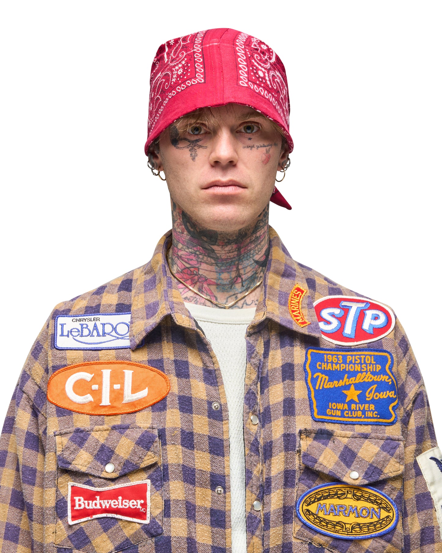 001 BANDANA CAP RED
