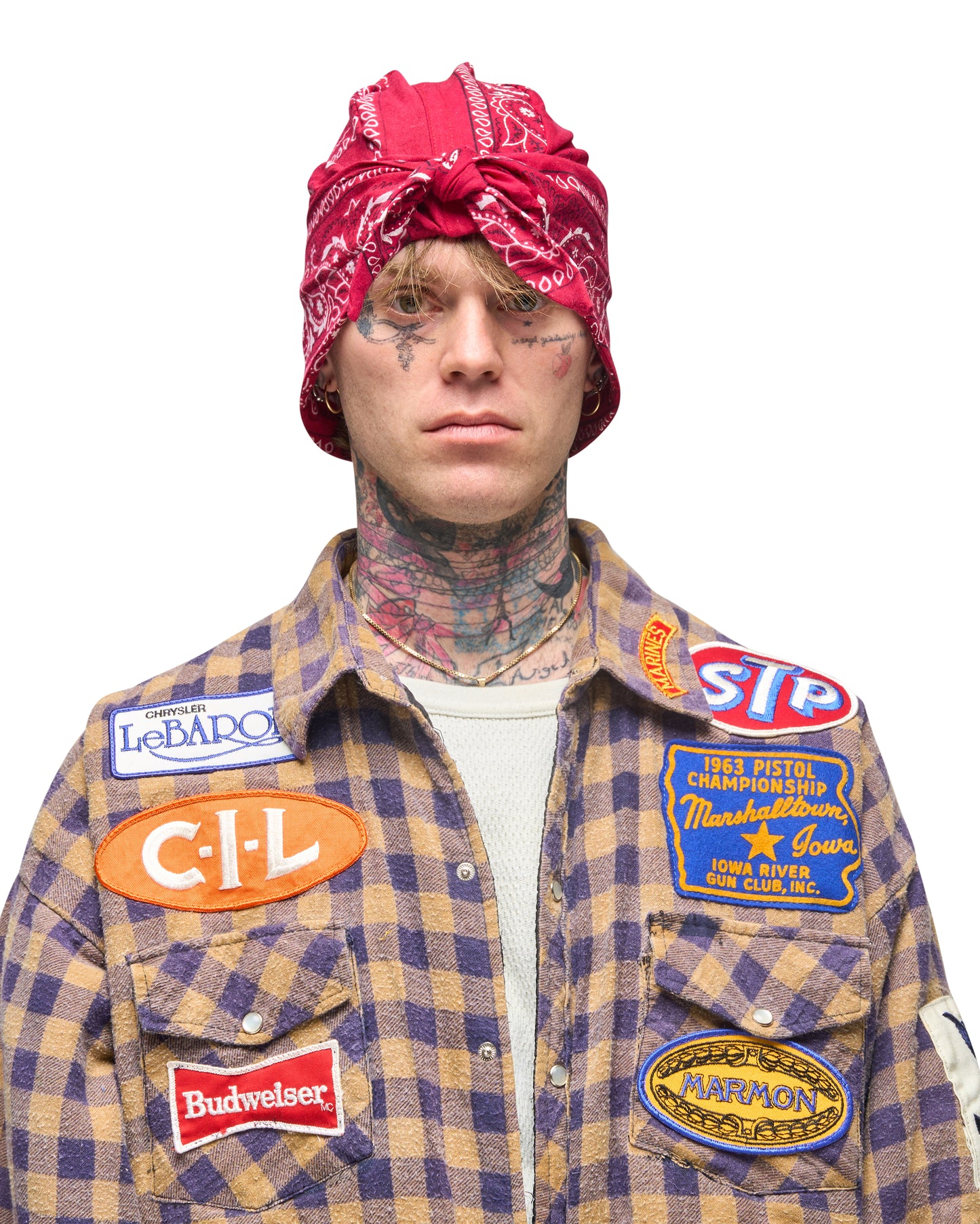 001 BANDANA CAP RED