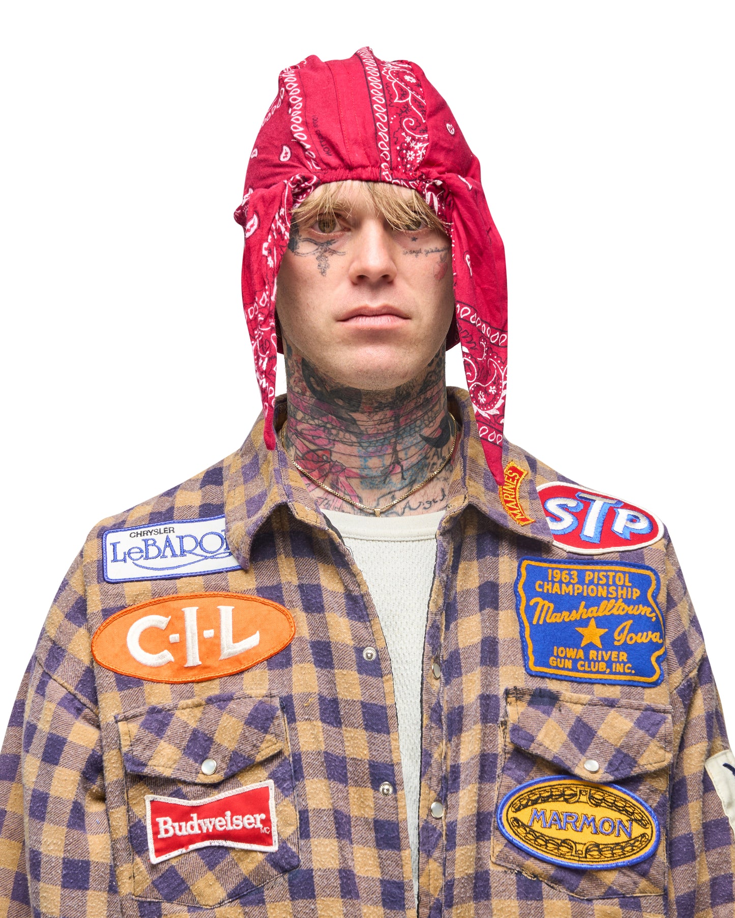 001 BANDANA CAP RED