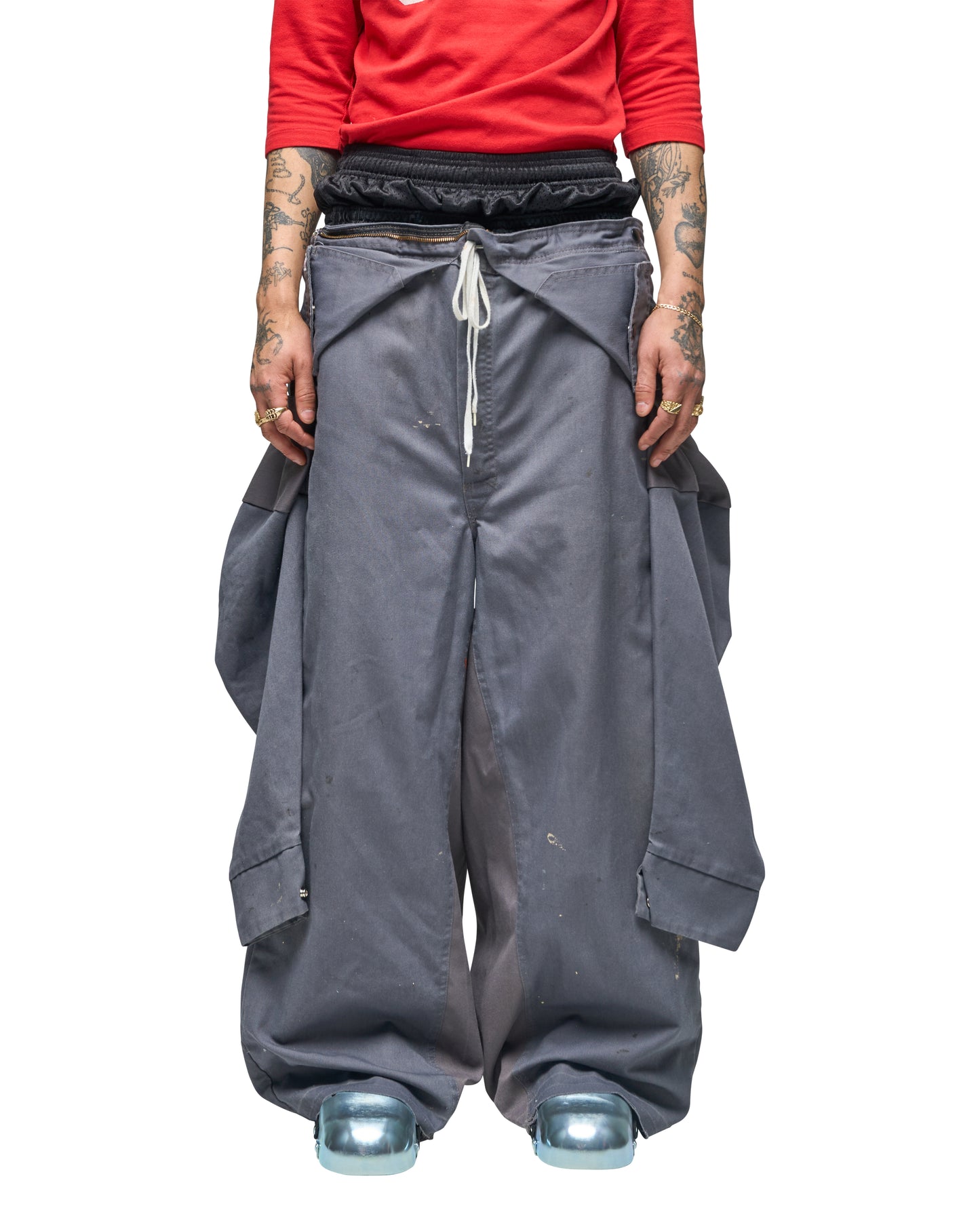 GREY COVERALL PANT