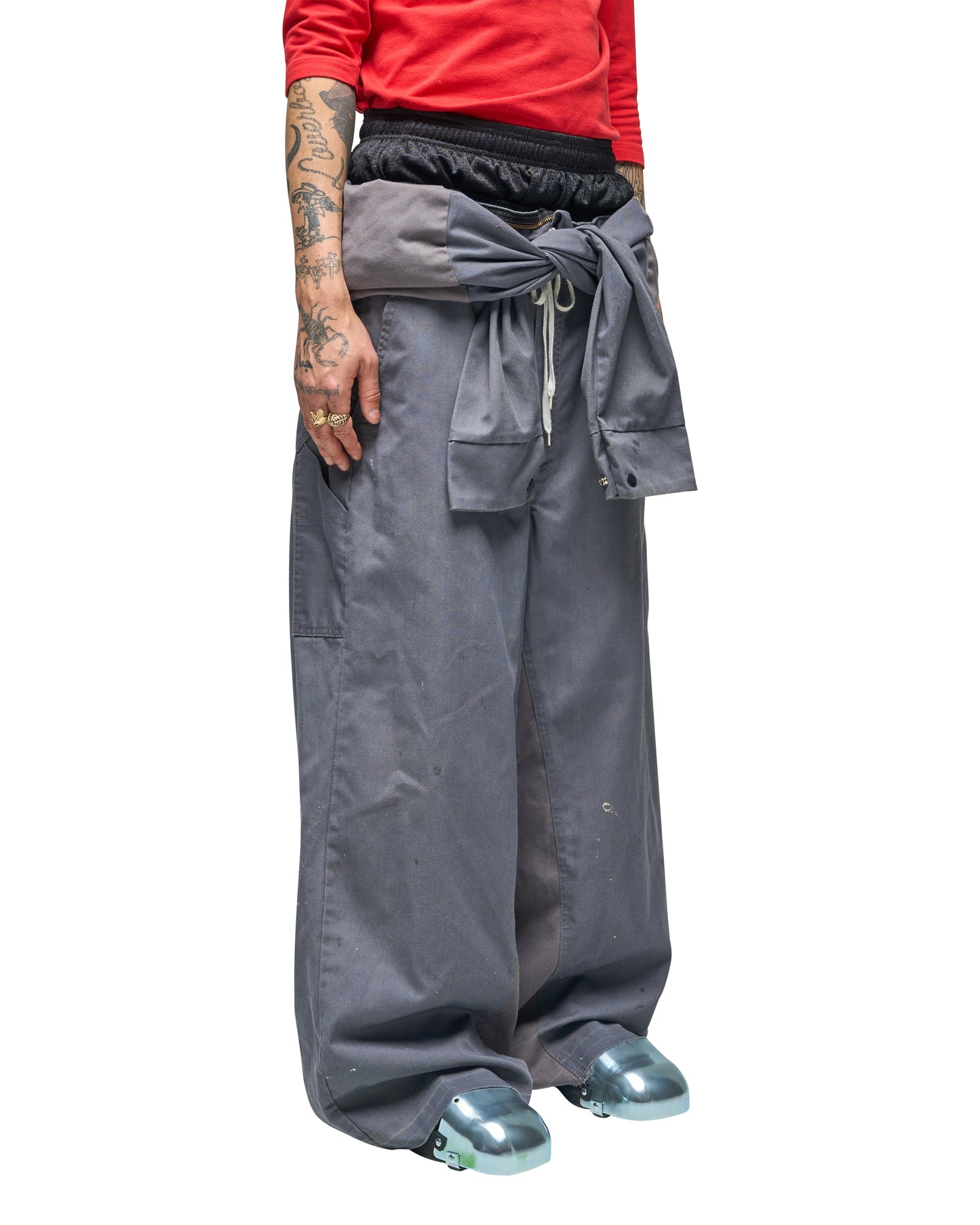 GREY COVERALL PANT