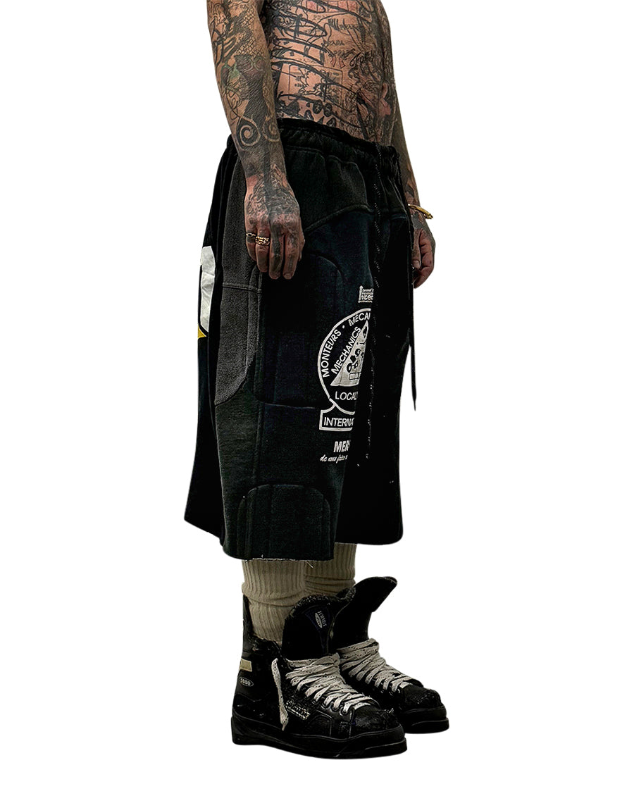 009 WAVE PADDED SWEAT-SHORT