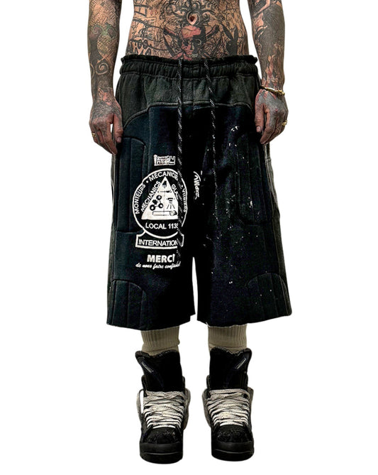 009 WAVE PADDED SWEAT-SHORT