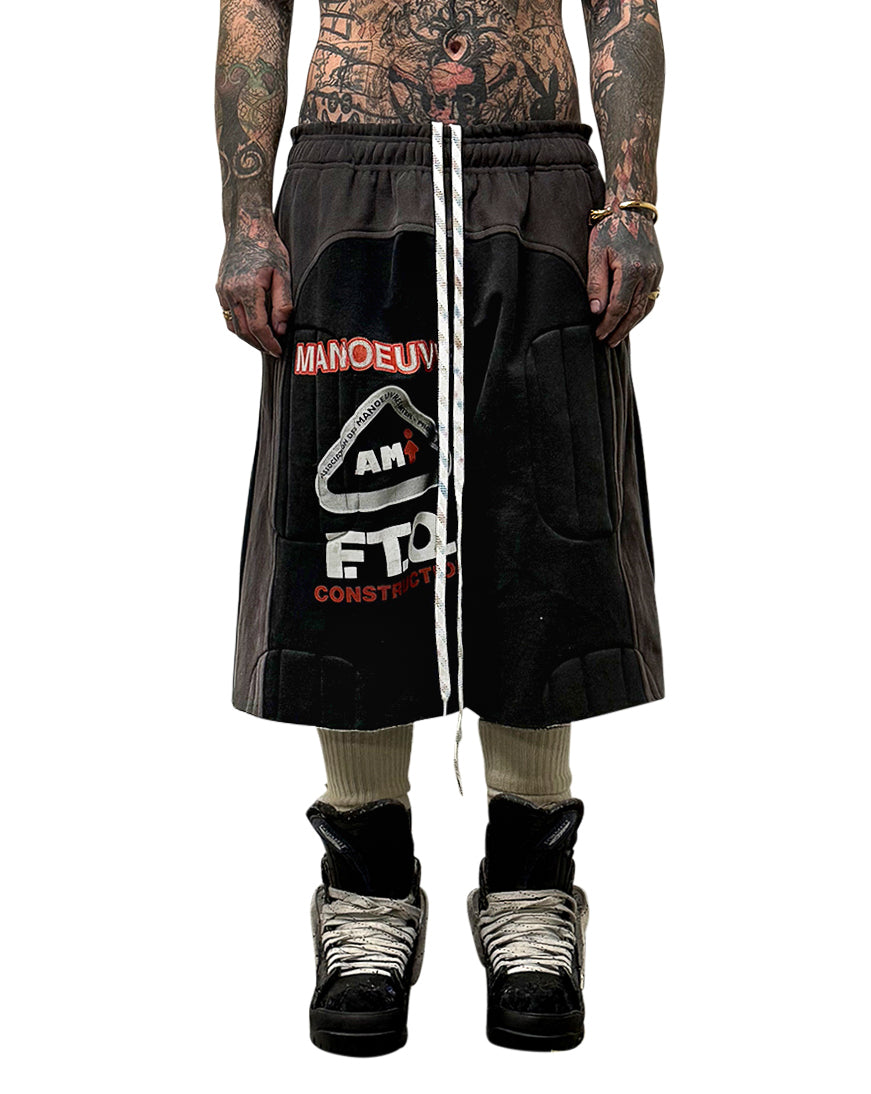 001 WAVE PADDED SWEAT-SHORT