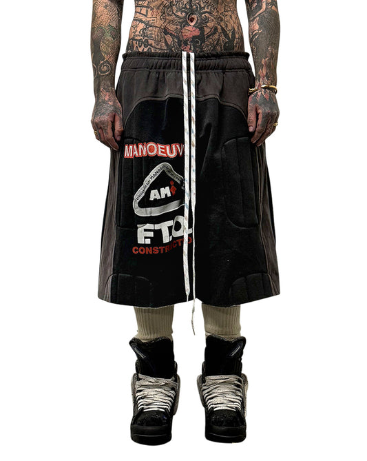 001 WAVE PADDED SWEAT-SHORT