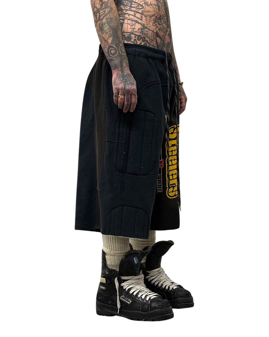 002 WAVE PADDED SWEAT-SHORT