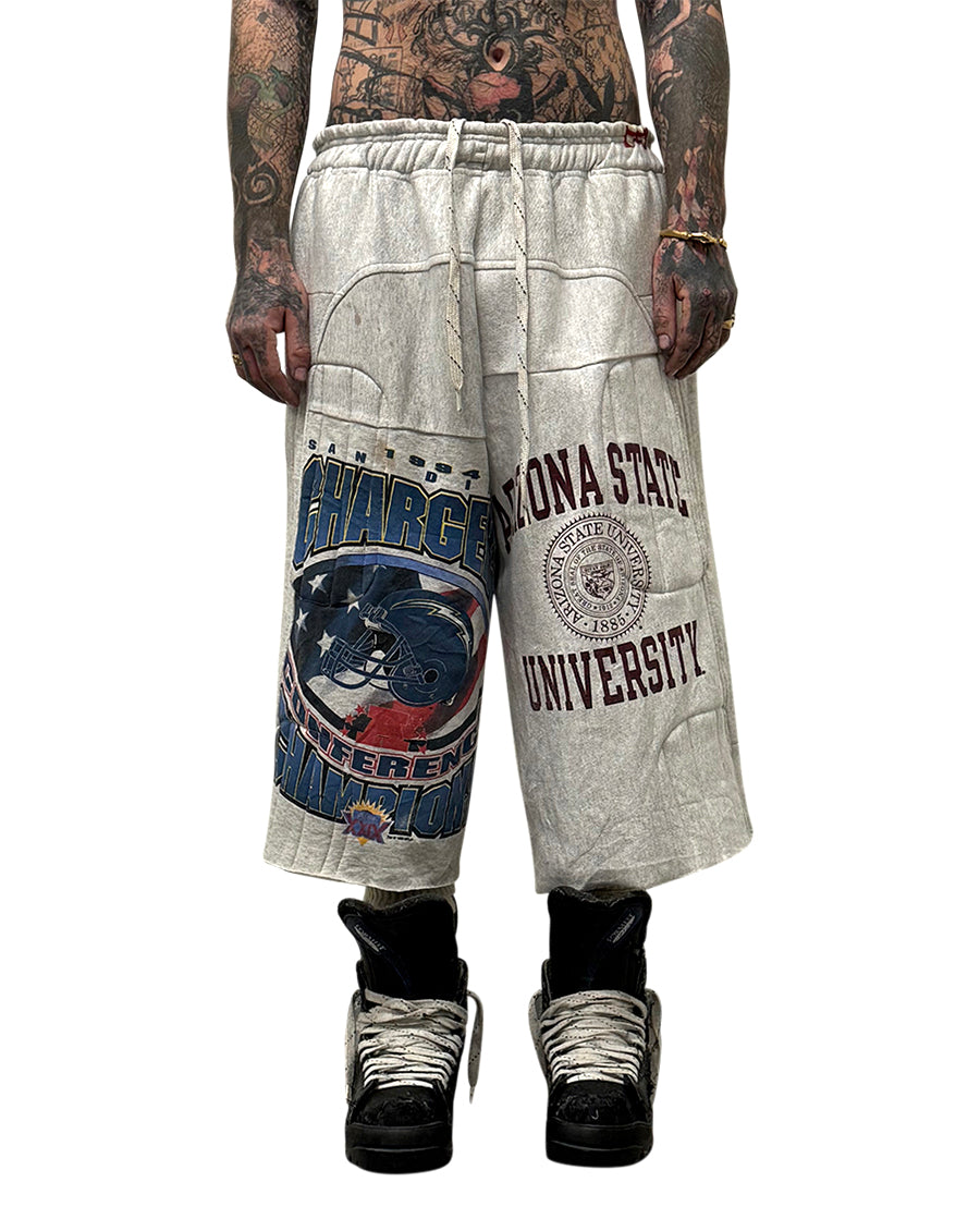 012 WAVE PADDED SWEAT-SHORT