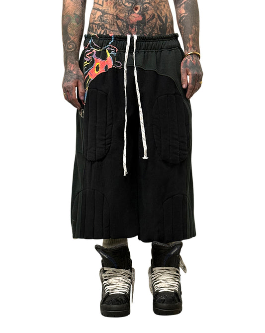 003 WAVE PADDED SWEAT-SHORT