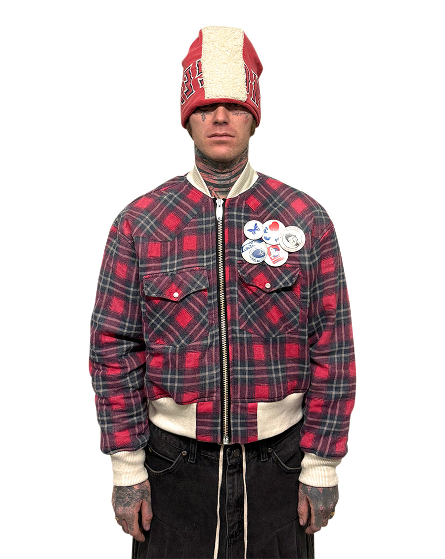003 FLANNEL BOMBER