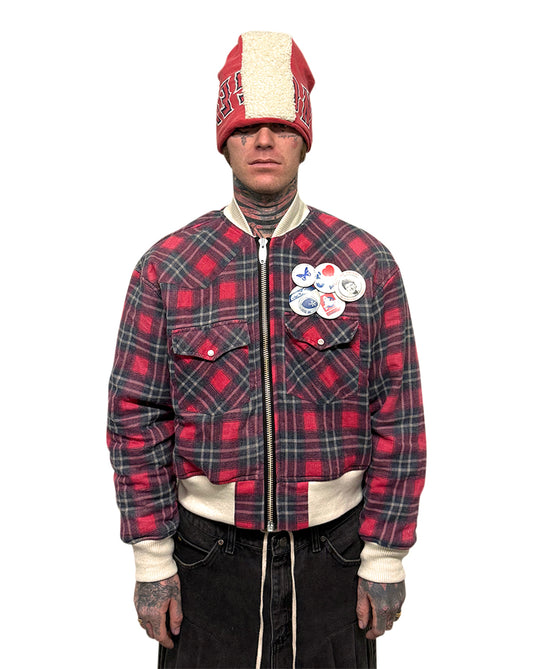 003 FLANNEL BOMBER