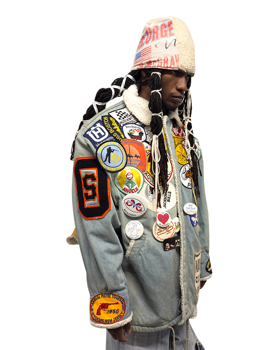 001 SOUVENIR FLESH SHERPA COAT