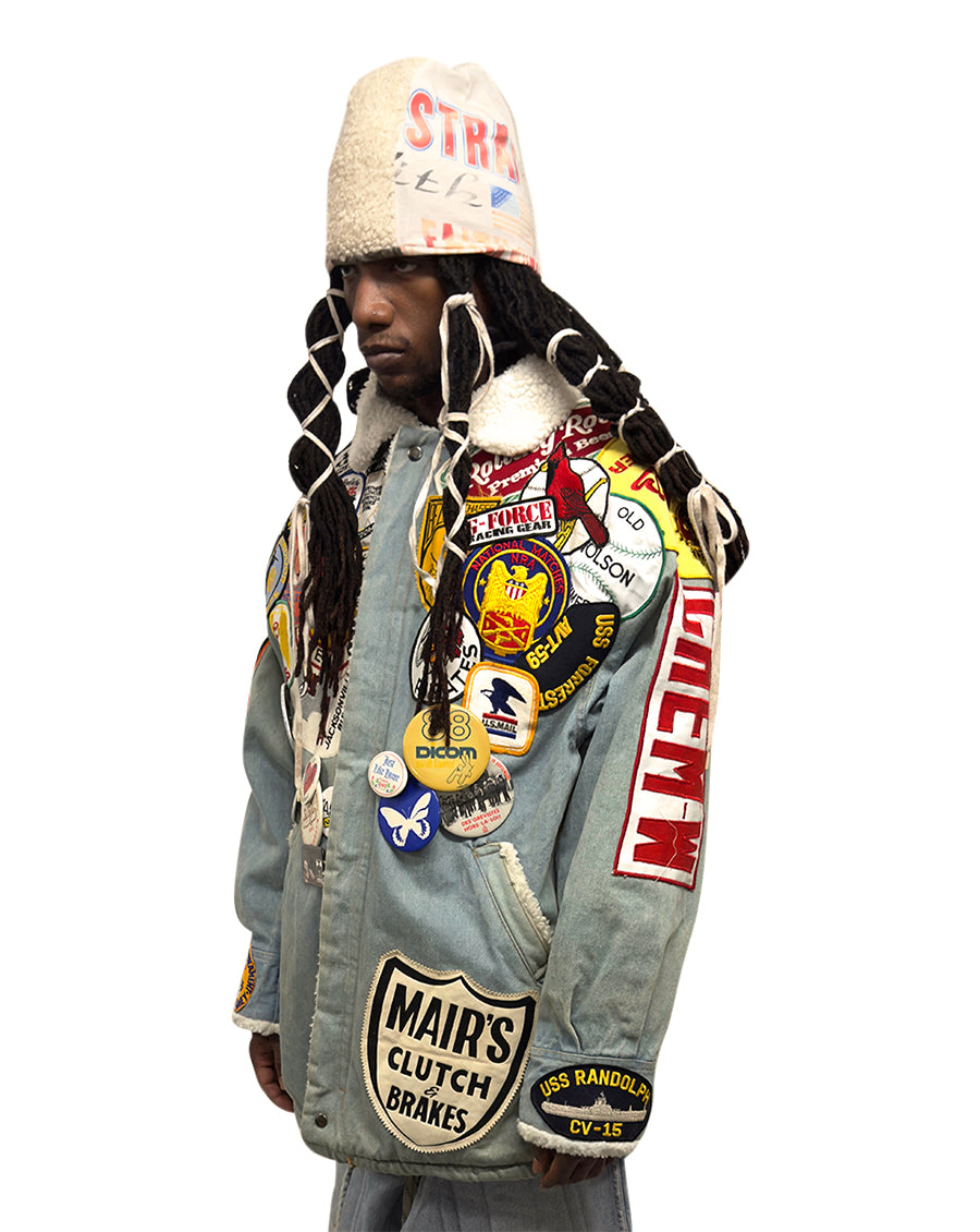 001 SOUVENIR FLESH SHERPA COAT