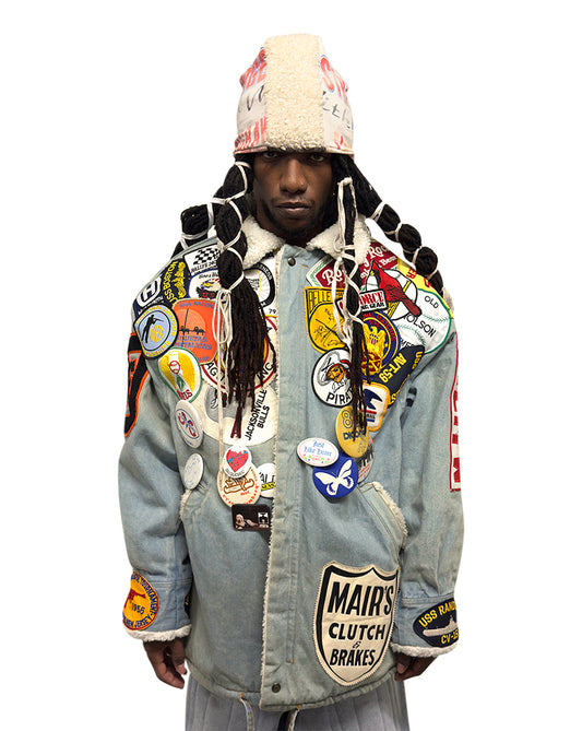 001 SOUVENIR FLESH SHERPA COAT