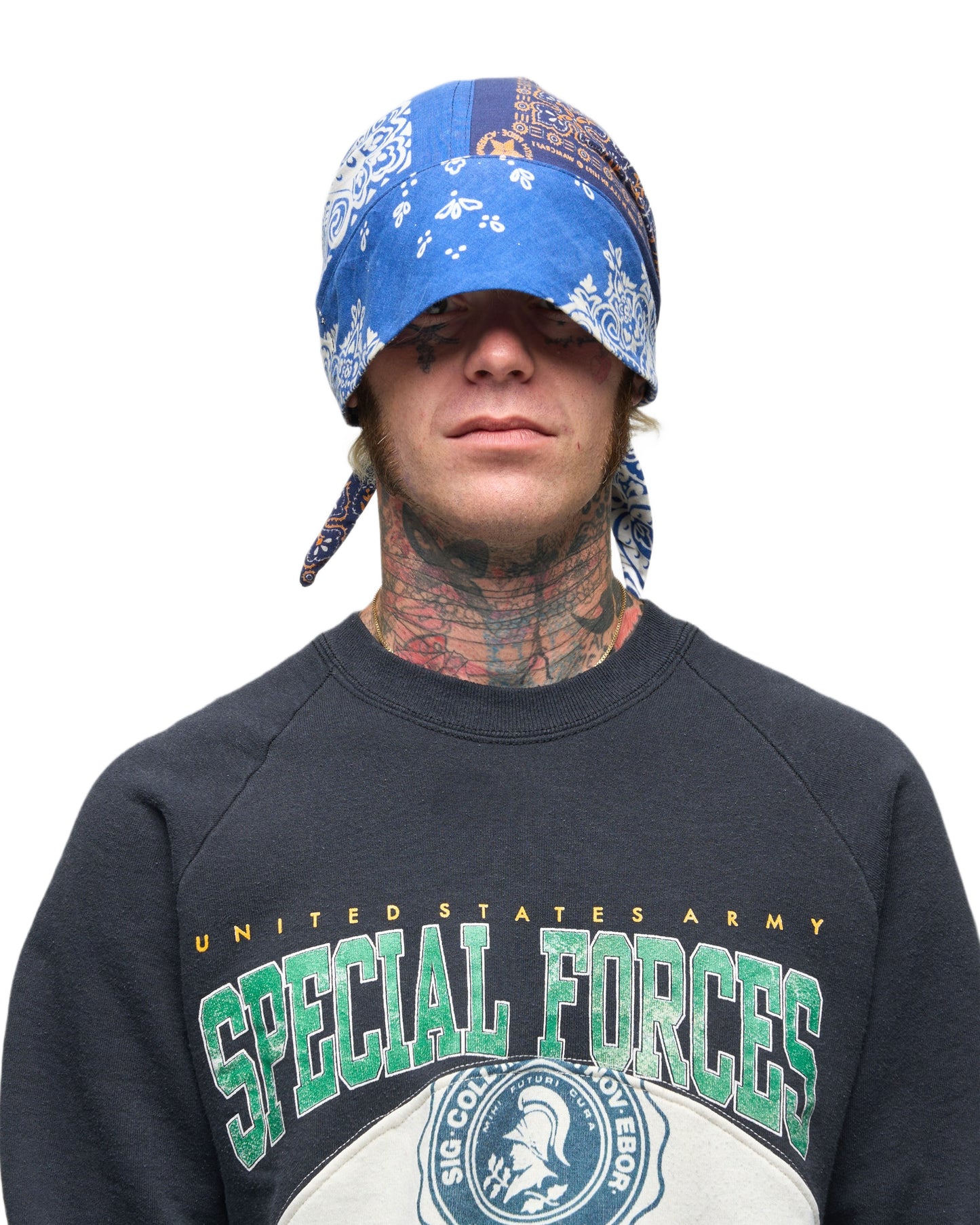 001 BANDANA CAP BLU