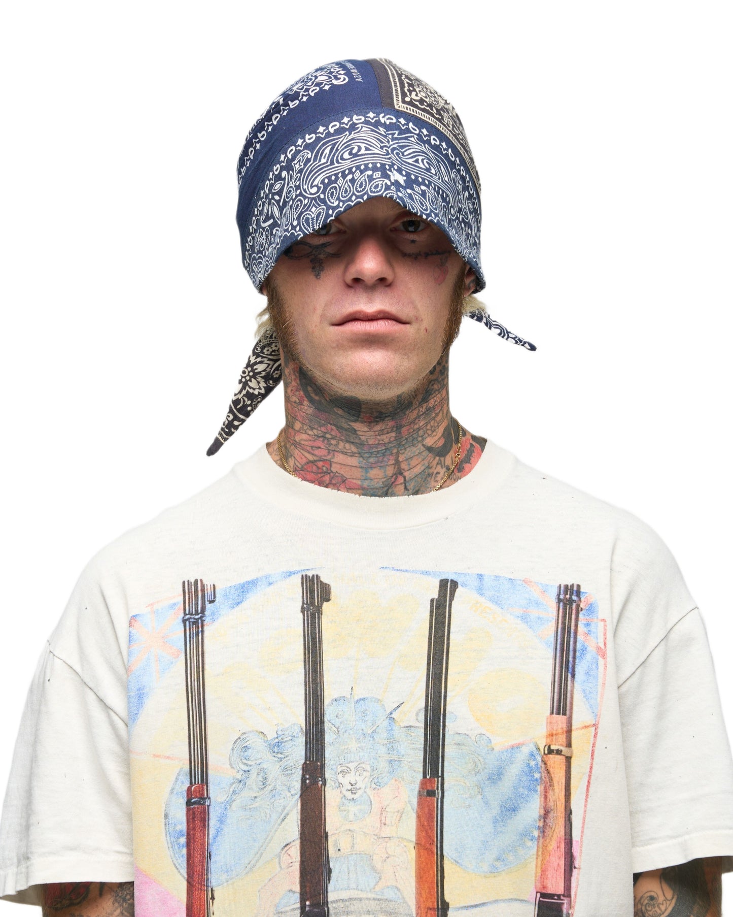 001 BANDANA CAP NVY/BLK