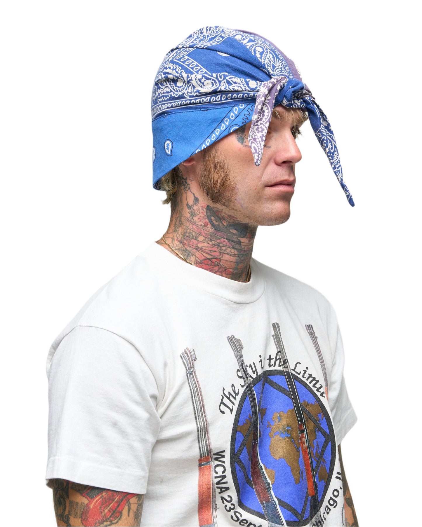004 BANDANA CAP BLU